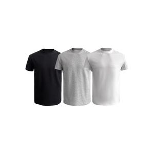 AUTICUP 7A T-shirt Homme Amincissant et Ajusté en Coton Mélangé Noir Antibactérien Technologie Rafraîchissante et Anti-Transpiration à Manches Courtes - Product Image 5