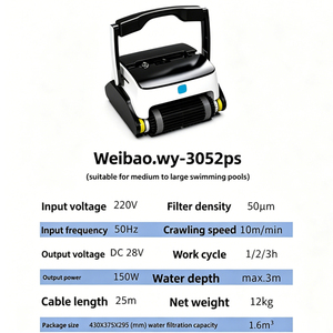 Robot nettoyeur sous-marin sans fil haute puissance <span class=keywords><strong>Wybot</strong></span>, outil de nettoyage de piscine automatique écologique - Product Image 2