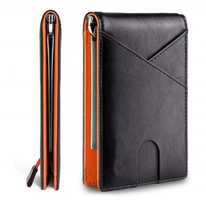 Custom PU Leather <b>Wallet</b> Minimalist Money Clip Front Pocket Card Holder <b>RFID</b> <b>Blocking</b> <b>Wallets</b> Carbon Fiber <b>Wallet</b> for Men - Product Image 5