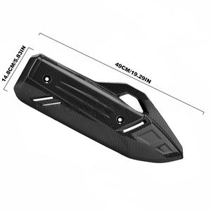 Pièces de moto, bouclier thermique pour tuyau d'échappement, adapté à la Honda PCX160, couvercle de protection pour tuyau d'échappement modifié, motif en fibre de carbone - Product Image 2