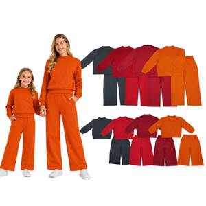 Conjunto de Otoño para Niñas, Estilo Festivo, Top de Cuello Alto de Algodón Estampado, Pantalones Anchos, Ropa Cómoda y Suave, Venta al Por Mayor - Product Image 2