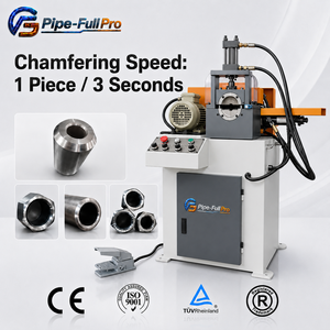 Máquina Biseladora de Extremos de Tubos Semiautomática de Una Cabeza para Desbarbado y Conformado de Tubos de Cobre y Latón con Sistema Hidráulico Estable - Product Image 1