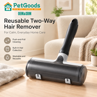 Brosse de toilettage auto-nettoyante réutilisable en plastique pour animaux de compagnie, peigne pour enlever les poils de chien et de chat, rouleau détachable, durable, hygiénique, ergonomique