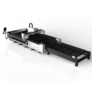 Auto 3000w alumínio Fiber Cnc troca mesa máquina de corte a laser para chapa metálica e tubo Made In China