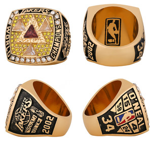 2002 Los Angeles Lakers Star <span class=keywords><strong>O</strong></span> '<span class=keywords><strong>Neal</strong></span> Championship Ring Hombres Aleación Diamante Joyería Moda Popular Anillo clásico Personalizado al por mayor - Product Image 2