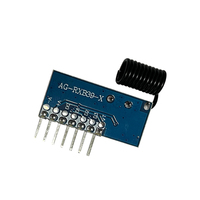 Module récepteur sans fil RF Aiba 433 MHz avec décodeur de code d'apprentissage, arrêt automatique, 4 boutons, ABS universel - Télécommande RXB39-X