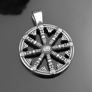 Men's Stainless Steel Pendant <b>Necklace</b> Geometric Design Nautical <b>Compass</b> Style Gift Jewelry for Clothing Matching - Product Image 4