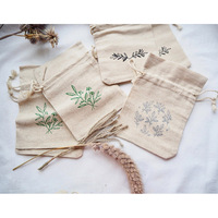 Sacs Cadeaux Coton Lin Personnalisés 7x9cm 8x11cm Lot de 50 Bijoux Jute Petit Sac Poussière Maquillage Mousseline Pochettes à Cordon