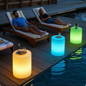 2022Smart Mobile barTable Top Vendeur <span class=keywords><strong>Location</strong></span> Événement Meubles En Croissance Blanc En Plastique Lumineux Solaire LED Compteur <span class=keywords><strong>De</strong></span> Lumière pour bar - Product Image 1