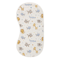 Bavoirs d'été pour bébé, motif ours de dessin animé, réutilisables et absorbants, avec coussinet d'épaule doux, pour filles et garçons