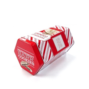 Caja de Metal Hexagonal Decorativa para Galletas de Chocolate con Impresión Personalizada - Product Image 5