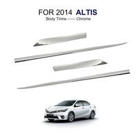Grosir aksesori dekoratif krom mobil Trim bodi pintu samping untuk Toyota Altis 2014