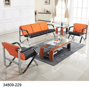 Conjunto de Sofás Modulares Modernos para Oficina con Base Metálica y Estructura Resistente para Uso Comercial en Salas de Espera y Vestíbulos de Hoteles - Product Image 1