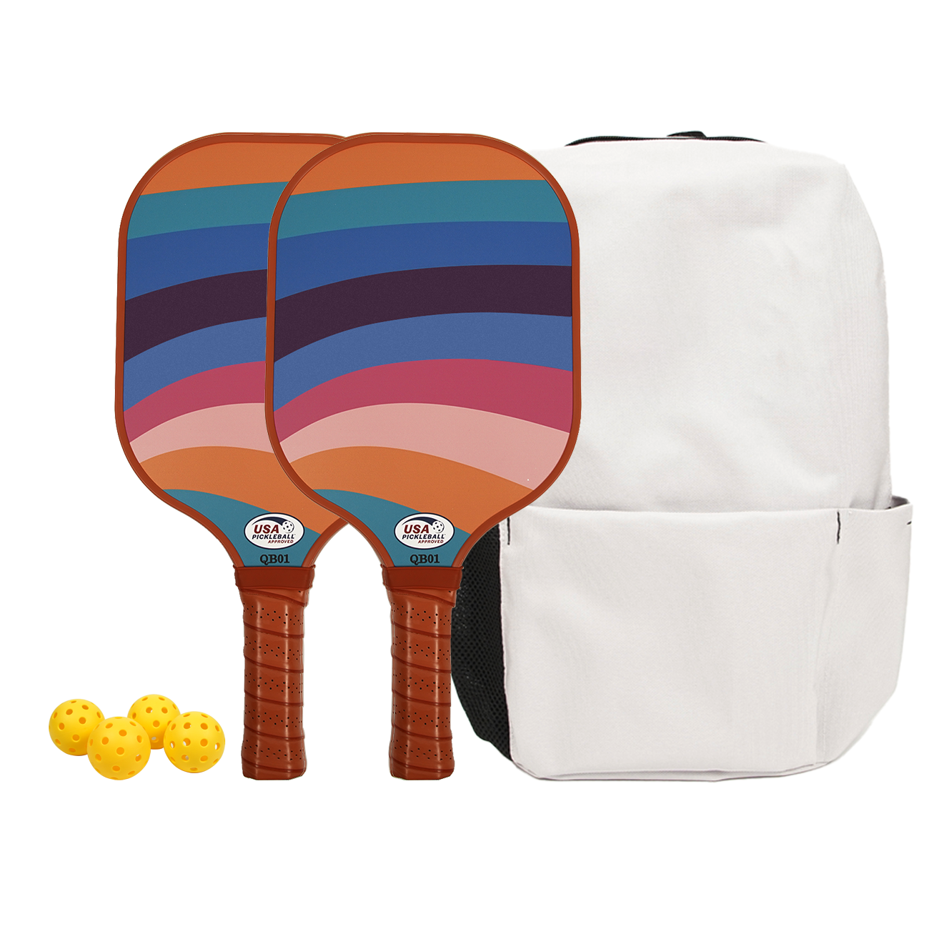 2 paddles 4ลูก1กระเป๋าหิ้ว