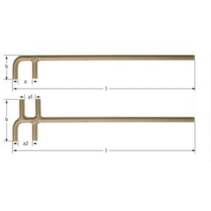 AMPCO - CX0350A Crochet de roue de soupape, Aluminium Bronze (métrique) Clés hexagonales anti-étincelles, clés à crochet et clés à douille - Product Image 1