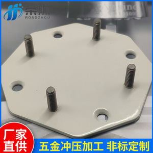 Placa de perforación de acero inoxidable RZ 01 con cuatro tornillos para mecanizado de precisión de piezas automotrices - Product Image 2