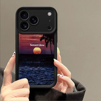 Coque de protection souple en TPU motif Coucher de soleil pour iPhone 17, 11 Pro, 8 Plus, 14 Pro Max