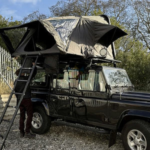 Carpa de techo rígida de aluminio con apertura lateral, bolsa de almacenamiento de aluminio, dos habitaciones, carpa de techo para coche con escalera y apertura lateral - Product Image 4