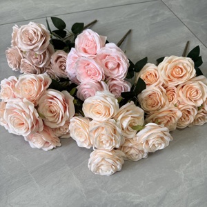 DC061 Dalian Chermy All'Ingrosso Mazzo di Rose Artificiali a 9 Teste Bouquet di Rose di Seta <span class=keywords><strong>Fiori</strong></span> Artificiali da Matrimonio Rose - Product Image 3