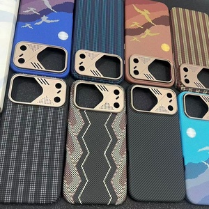 เคสโทรศัพท์แม่เหล็กเนื้อคาร์บอนไฟเบอร์สุดหรูสำหรับ iPhone 17 14 15 16 Pro Max พร้อมกรอบรูปโลหะ ป้องกันแรงกระแทก ฝาหลังแข็ง - Product Image 2