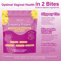 Gummies Probiotiques Féminins OEM avec Écorce d'Orme Rouge, 60 Unités, Saveur Ananas