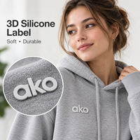 Étiquette en silicone 3D sur mesure, lavable, à transfert thermique pour pulls, vêtements en tricot, étiquette en silicone 3D personnalisée
