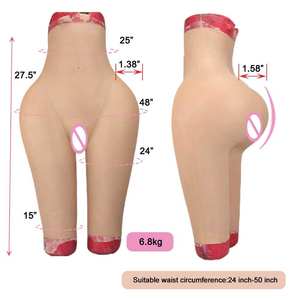 Cinco puntos trasero 4cm silicona abundante nalgas potenciador caderas realista Vagina pantalones transexual travesti - Product Image 5