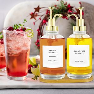 Flacon en verre transparent de 16,5 oz, distributeur de savon pour les mains, désinfectant pour les mains, rechargeable, contenant cosmétique <span class=keywords><strong>vide</strong></span>, flacon de gel douche pour la salle de bain - Product Image 3