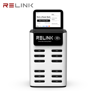 Borne de recharge mobile avec lecteur de point de vente intégré, 12 emplacements, distributeur automatique de batteries externes, kiosque de location avec système POS prêt à l'emploi - Product Image 2