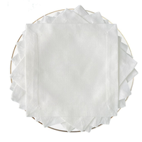 Serviettes de cocktail carrées classiques en lin doux à ourlet festonné 15 cm, multicolores, personnalisables, vente en gros, pour mariage et fête, en tissu simple et lavable