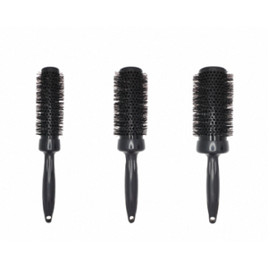 Ionic Ceramic <b>Round</b> Hairbrush Set Nylon Bristle With Plastic Handle For Styling Curly Hair - Product Image 3