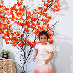 Branche décorative artificielle en mousse PVC à 7 branches de 1,6 m pour affichage mural intérieur - Product Image 3