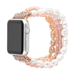 <span class=keywords><strong>Bracelet</strong></span> de montre en perles fait à la main pour <span class=keywords><strong>Apple</strong></span> <span class=keywords><strong>Watch</strong></span>, bijoux de luxe pour iWatch série 7 6 Se 5 4 3 - Product Image 1