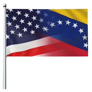 3x5ft علم فنزويلا و الولايات المتحدة الأمريكية ، ألوان زاهية و UV مقاوم للتعتيم ، علم ديكور ، علم للداخل والخارج