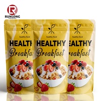 Sachets refermables en Mylar personnalisés, impression en gravure, qualité alimentaire, étanches à l'humidité, tailles personnalisées (15g-500g), pour snacks, noix, salades