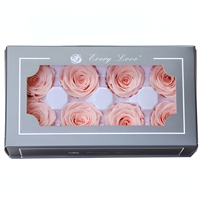 Rose éternelle 4-5 cm, vente chaude 2026, têtes de roses, boîtes cadeaux personnalisables en gros pour la Fête des Mères, décoration intérieure