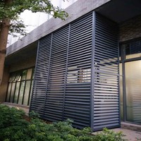 Panneaux de persiennes en aluminium pour murs et toits, système de pare-soleil pour usage résidentiel ou commercial