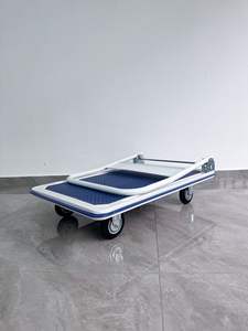 รถเข็นเหล็กหนัก150กก. แพลตฟอร์มสี่ล้อพับได้ออกแบบสำหรับโรงแรมอุตสาหกรรมการขนส่ง OEM การปรับแต่ง - Product Image 3