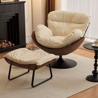 Ensemble de fauteuils de salon populaires, fauteuil pivotant de loisirs, fauteuil simple blanc, fauteuil pivotant moderne et luxueux pour le mobilier de salon
