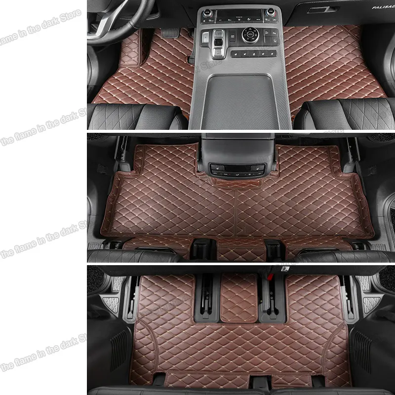 Da thảm sàn xe cho Hyundai palisade 2021 2022 2023 7 chỗ ngồi thảm phụ kiện nội thất chân matten bộ phận trang trí