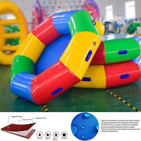 Jeu de football humain gonflable JUNAO modèle A-4, design étoiles et lune, 2 à 5 joueurs, matériau PVC pour extérieur, garantie 12 mois, installation facile