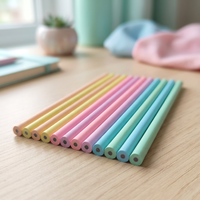 Ensemble de crayons triangulaires en plastique HB de 7 pouces, 12 couleurs, mine de 2,2 mm, emballage personnalisé avec logo, certifié ASTM ISO, pour l'école et l'art