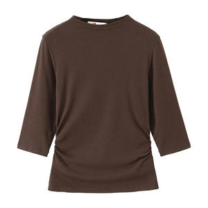 เสื้อถักแขนกลางรุ่น Runqi Modal รุ่น N9309 ไซส์พลัส คอสูงครึ่งตัว สีพื้น เสื้อผู้หญิง สไตล์ชิคสำหรับใส่ทำงานในฤดูใบไม้ร่วง - Product Image 3