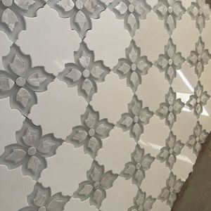 Mosaïque de pierre d'ardoise beige naturelle, carrelage rond, médailleau en jet d'eau, pavés de jardin - Product Image 6