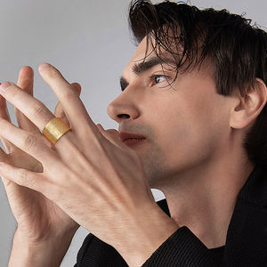 Myshape riqueza fortuna amuleto Kabbalah anillo ajustable hombres Salomón sello secreto anillo de dedo joyería de acero inoxidable impermeable - Product Image 6