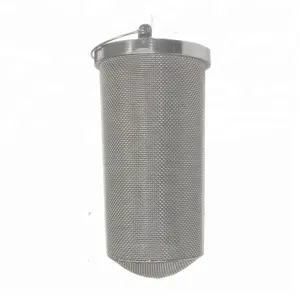 304 Stainless Steel Wire Mesh Filter Cartridge New Metal Fiber Liquid Filter Cylinder round Hole Shape