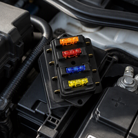 Boîte à fusibles automobile 4 voies 32VDC 100A ATC avec porte-fusibles à lame pour voiture, camping-car, bateau