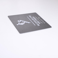Panneaux de signalisation tactile ADA en métal personnalisés, panneaux de signalisation de direction tactile pour bureaux et hôtels