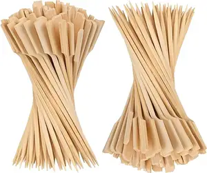 4,7 дюймов бамбуковые Шашлычки Бамбуковые Шпажки для дров зубочистки для закусок Коктейльные шашлыки для напитков