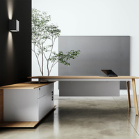 Bureau de direction moderne en panneaux de bois 160cm 180cm 200cm, bureau de direction en L avec tiroir à serrure à code